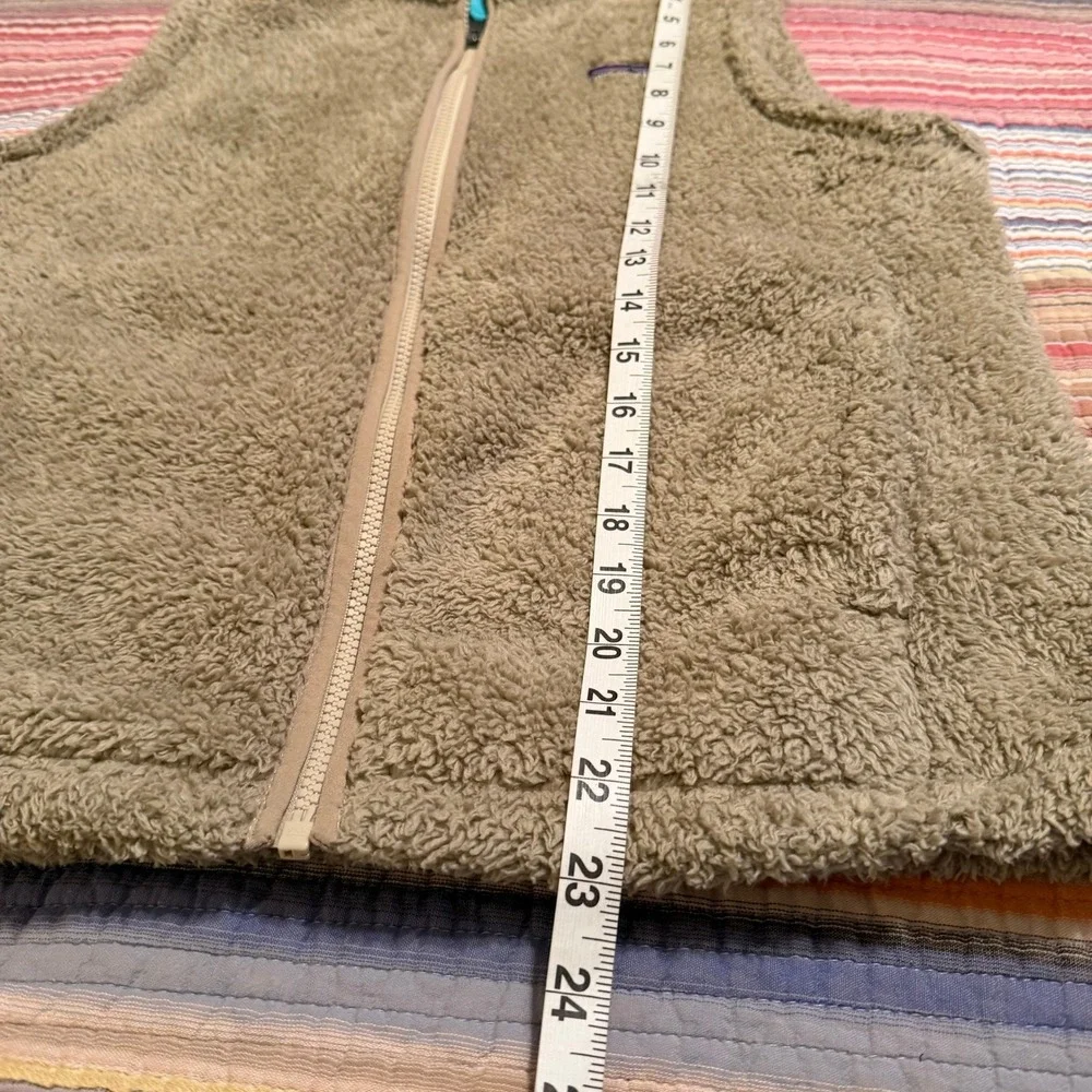 Patagonia Girls XXL 16-18 Los Gatos Fleece Vest Tan Full‎ Zip High Pile Soft